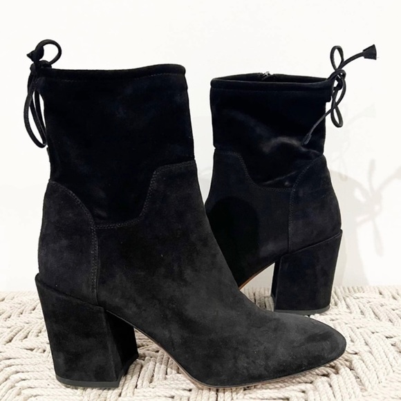 Aquatalia Pointed Toe Boots with ties on the back - Picture 6 of 6